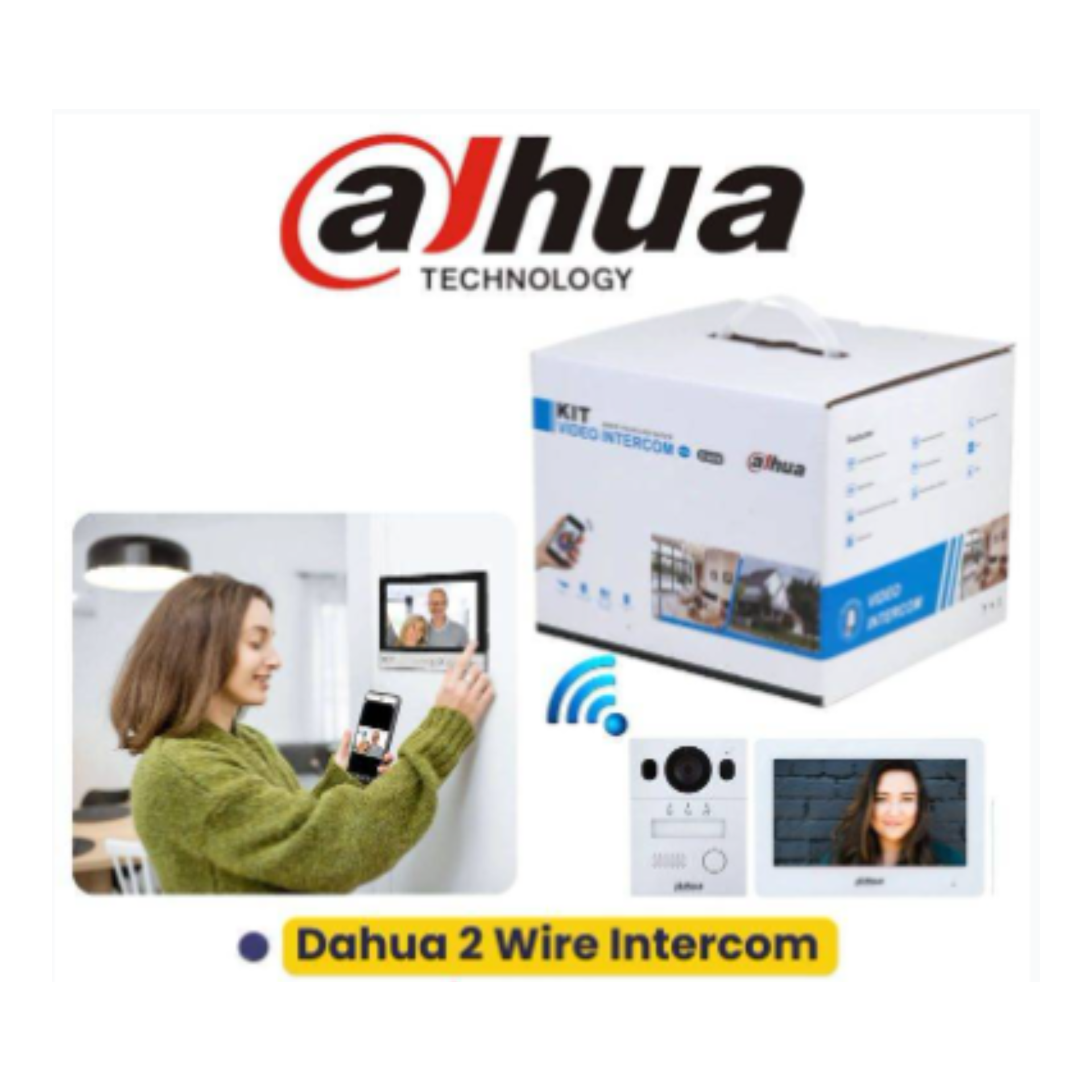 Dahua 2-Wire IP Villa Intercom Kit with outdoor door station and indoor monitor professionally installed in Sydney