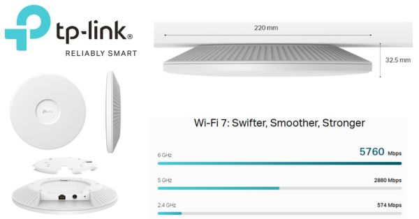 TP-Link indoor wireless access point Wi-Fi 7 professionally installed in Sydney