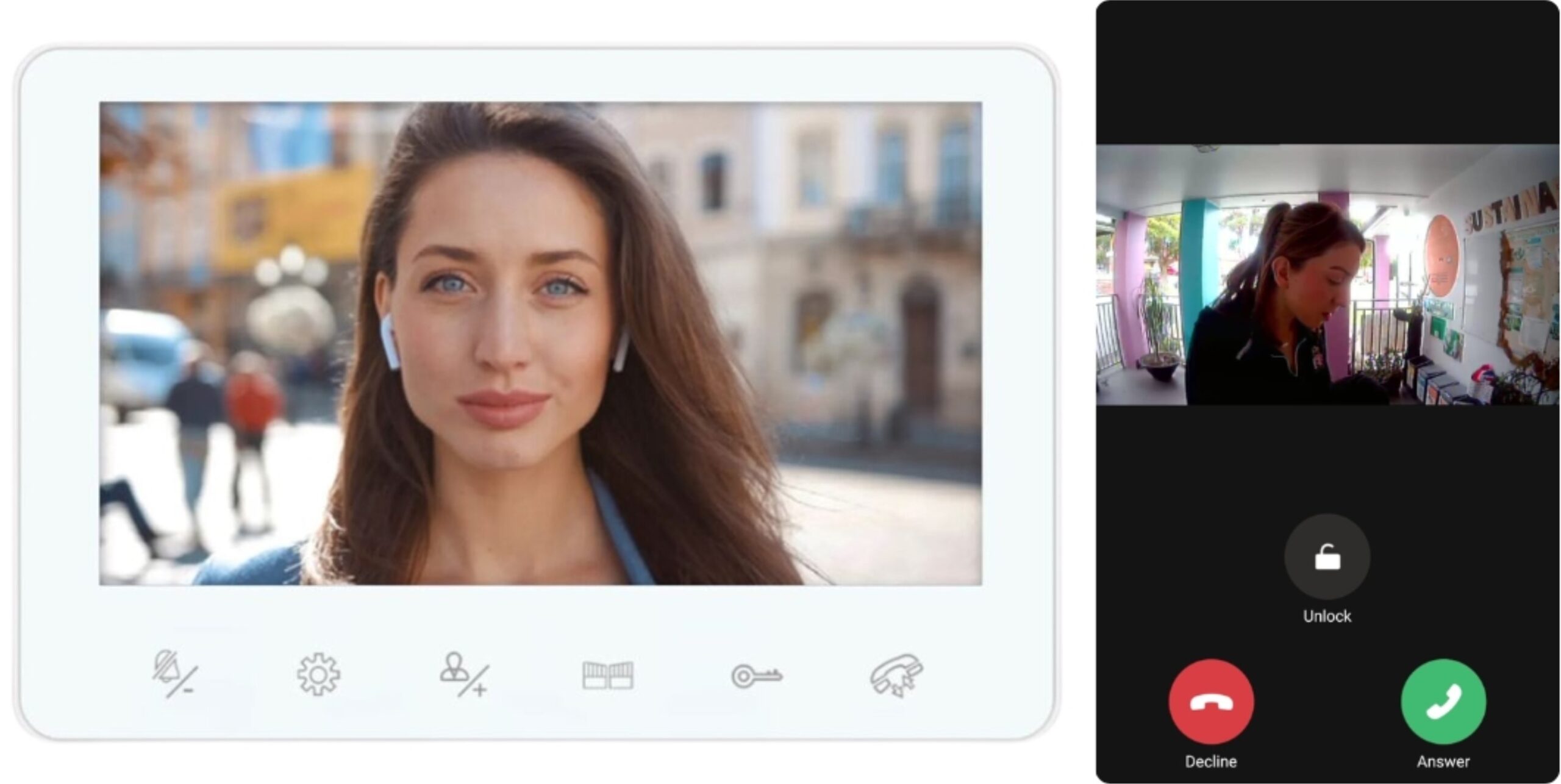 Live video intercom view from a childcare centre entrance in Sydney