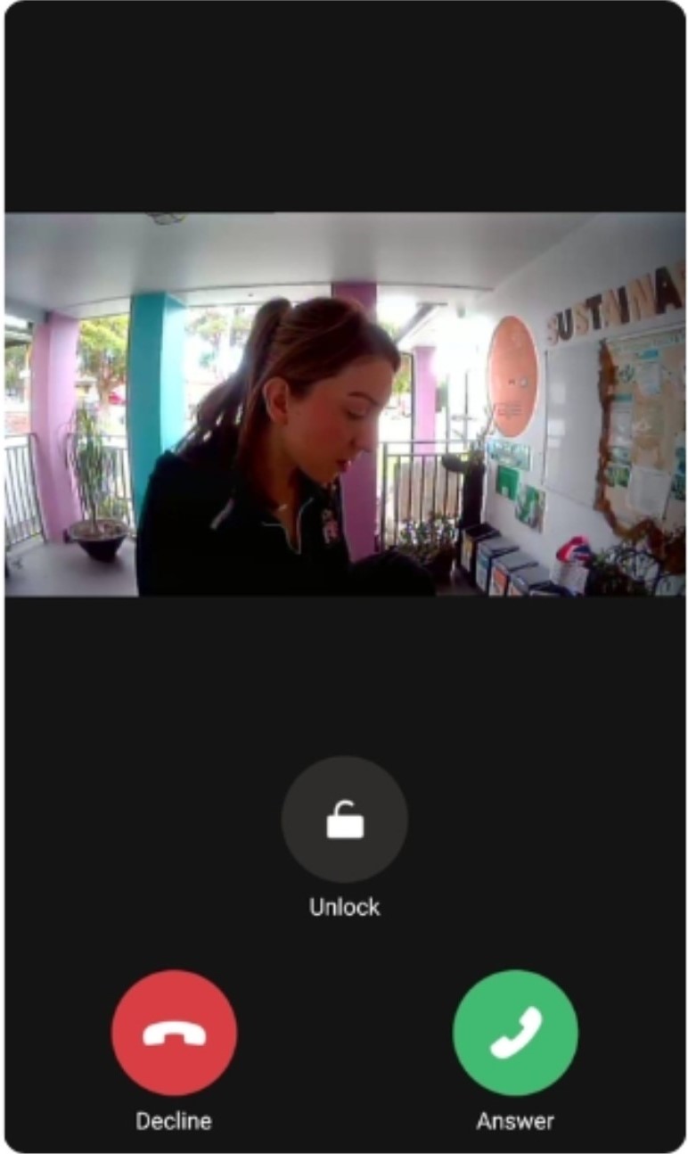 Childcare intercom and remote visitor entry system