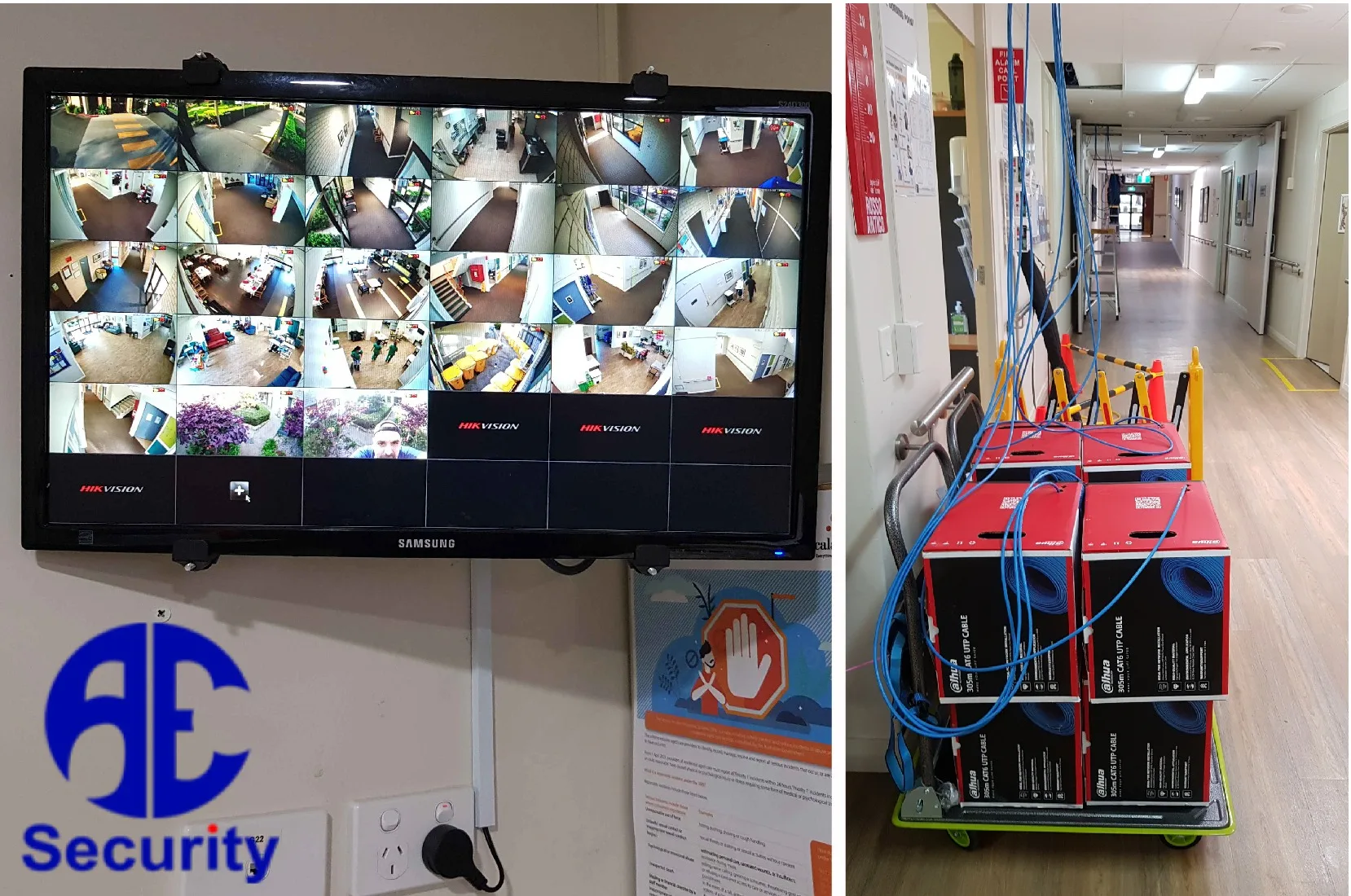 Aged care CCTV system installation monitoring resident, staff and common areas