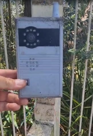 Existing wireless gate intercom before the Hikvision system upgrade