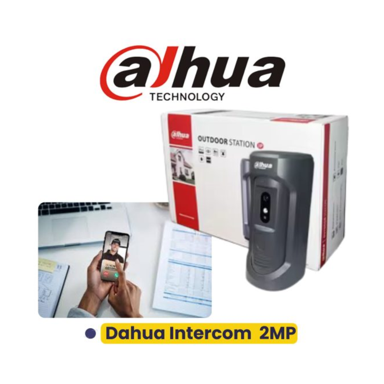 Dahua 2MP IP video intercom outdoor station with mobile app viewing for smart entry control