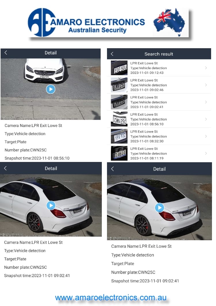 Petrol station vehicle number plate evidence showing searchable LPR records and vehicle snapshots