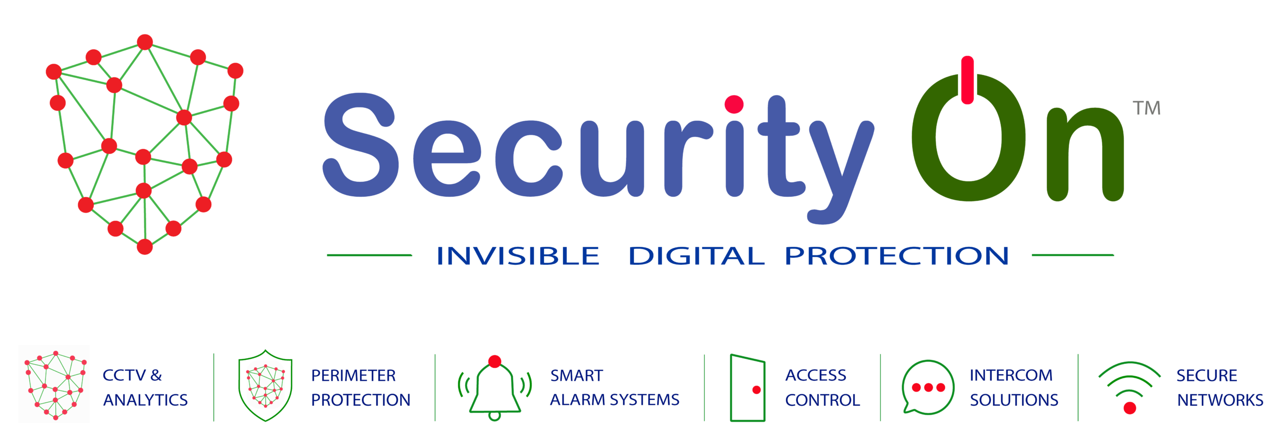 Security On smart security package featuring CCTV, perimeter protection, smart alarms, access control, intercom and secure networks