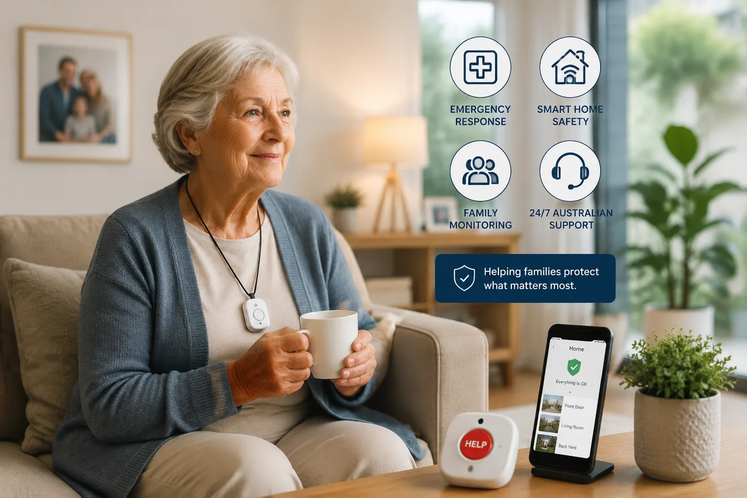 Senior safety and independent living home security solution