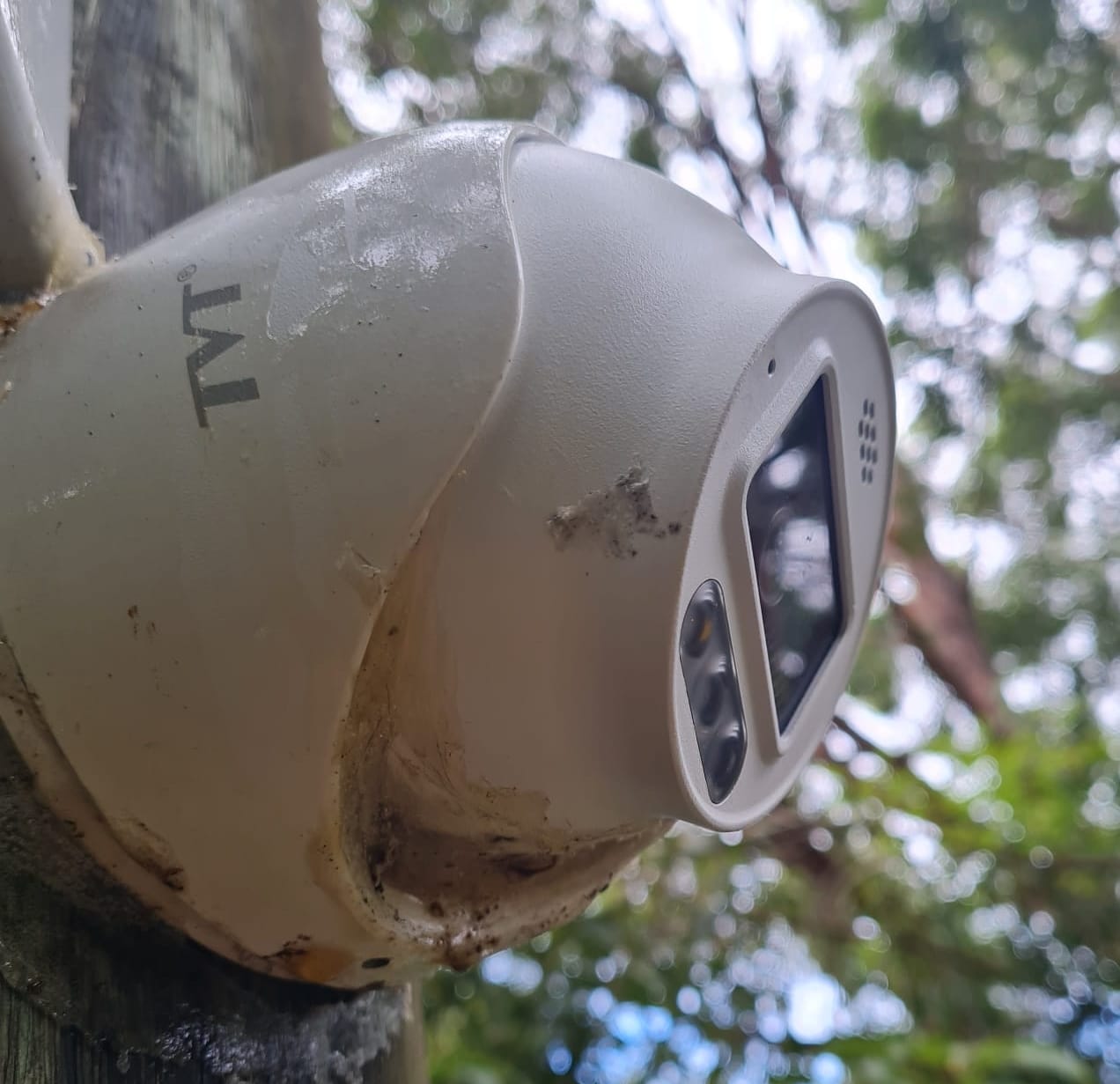 TVT AI CCTV camera after cleaning at a Blue Mountains property