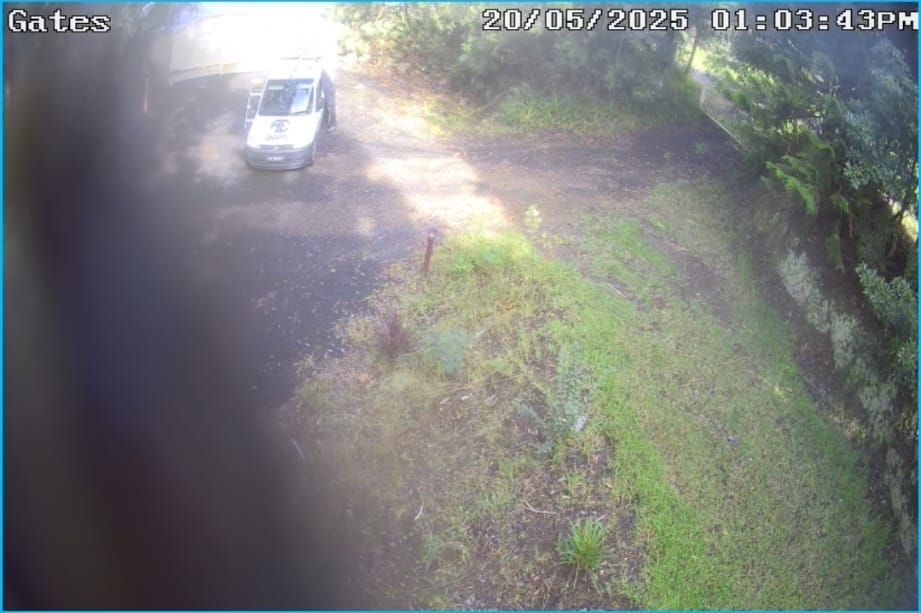 TVT CCTV view partially obstructed before camera cleaning