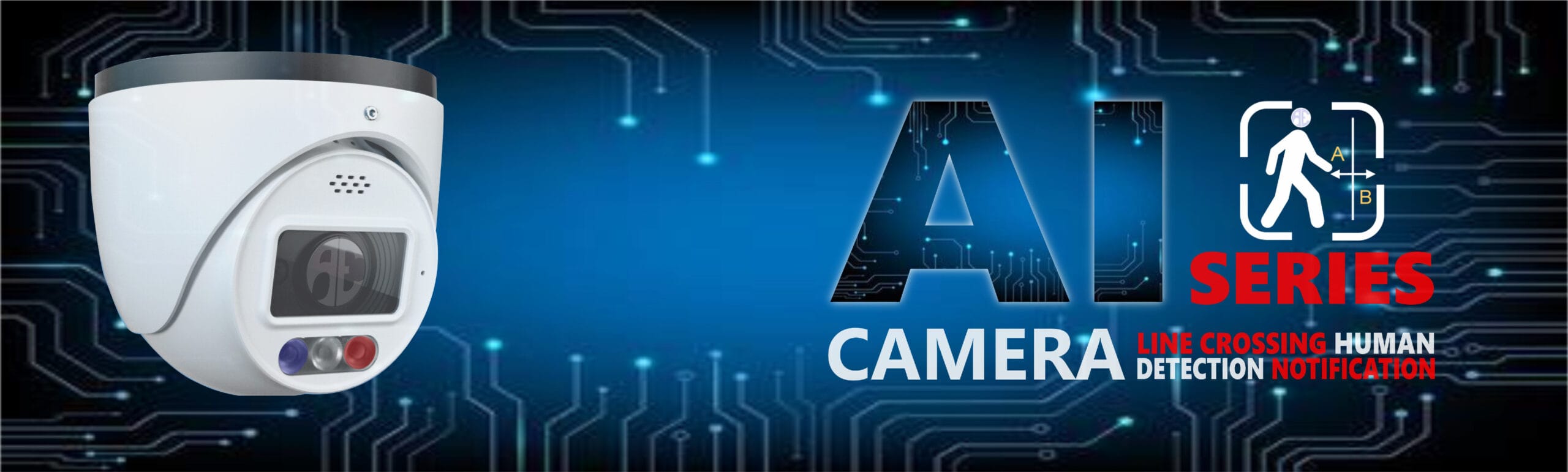 TVT AI Series camera with line crossing and human detection