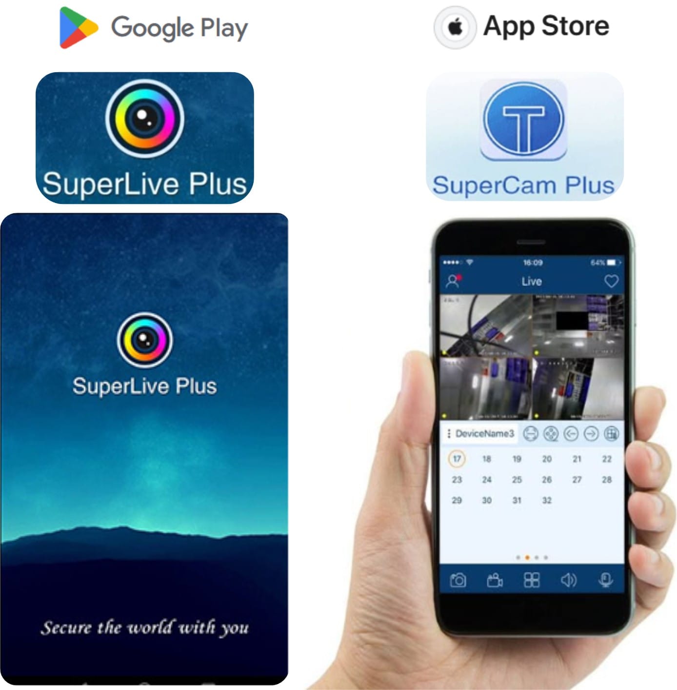 TVT SuperLive Plus and SuperCam Plus apps for Android and iPhone