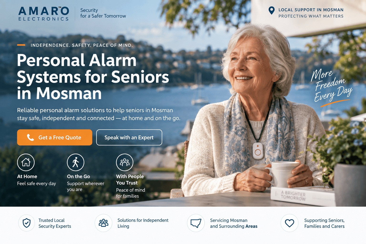 Personal alarm systems for seniors in Mosman supporting safer independent living