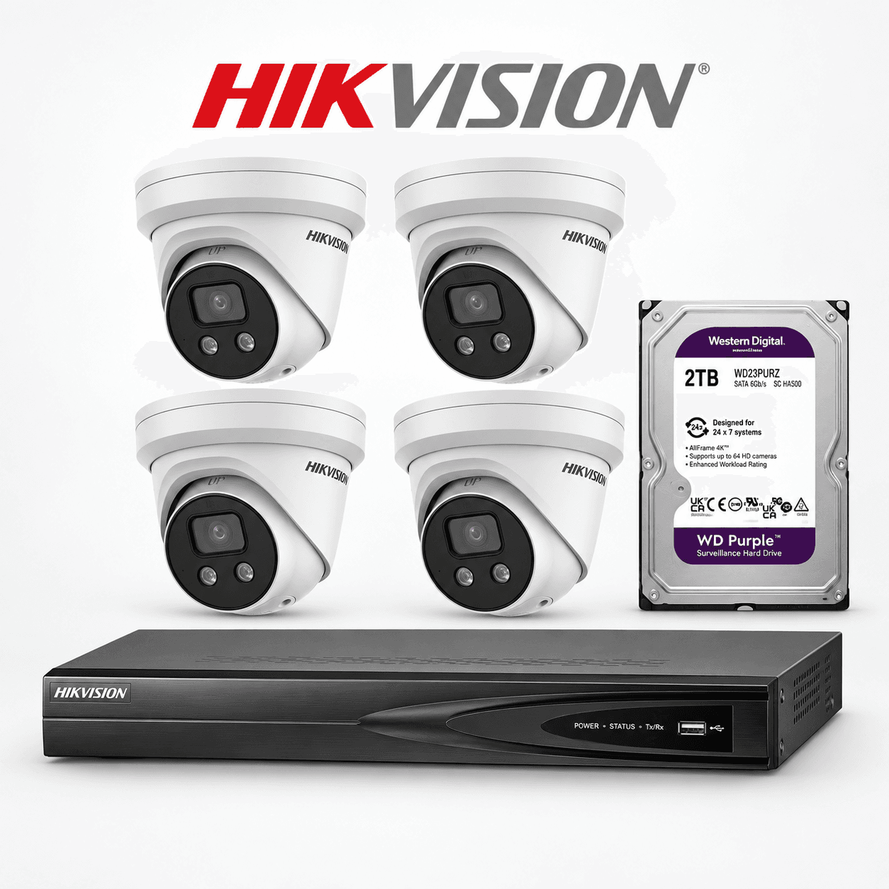 Hikvision Darkfighter 4 camera CCTV package installed in Sydney